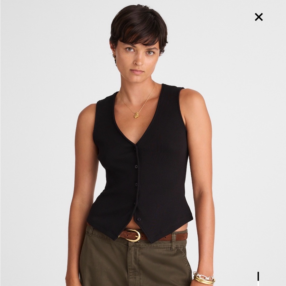 Madewell Ribbed V-Neck Vest